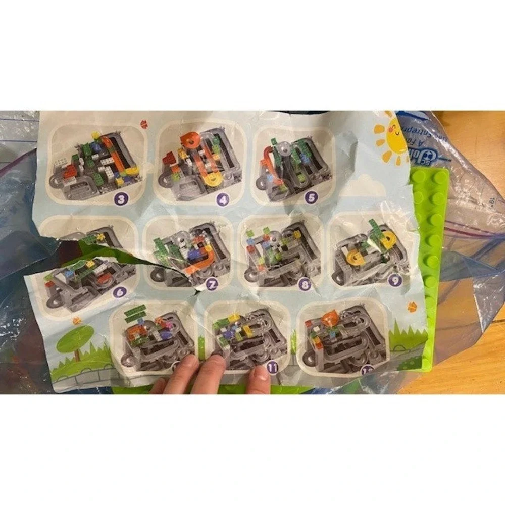 Slide Funny Blocks Marble Run Building Bricks Set with Baseplates Bulk Lot